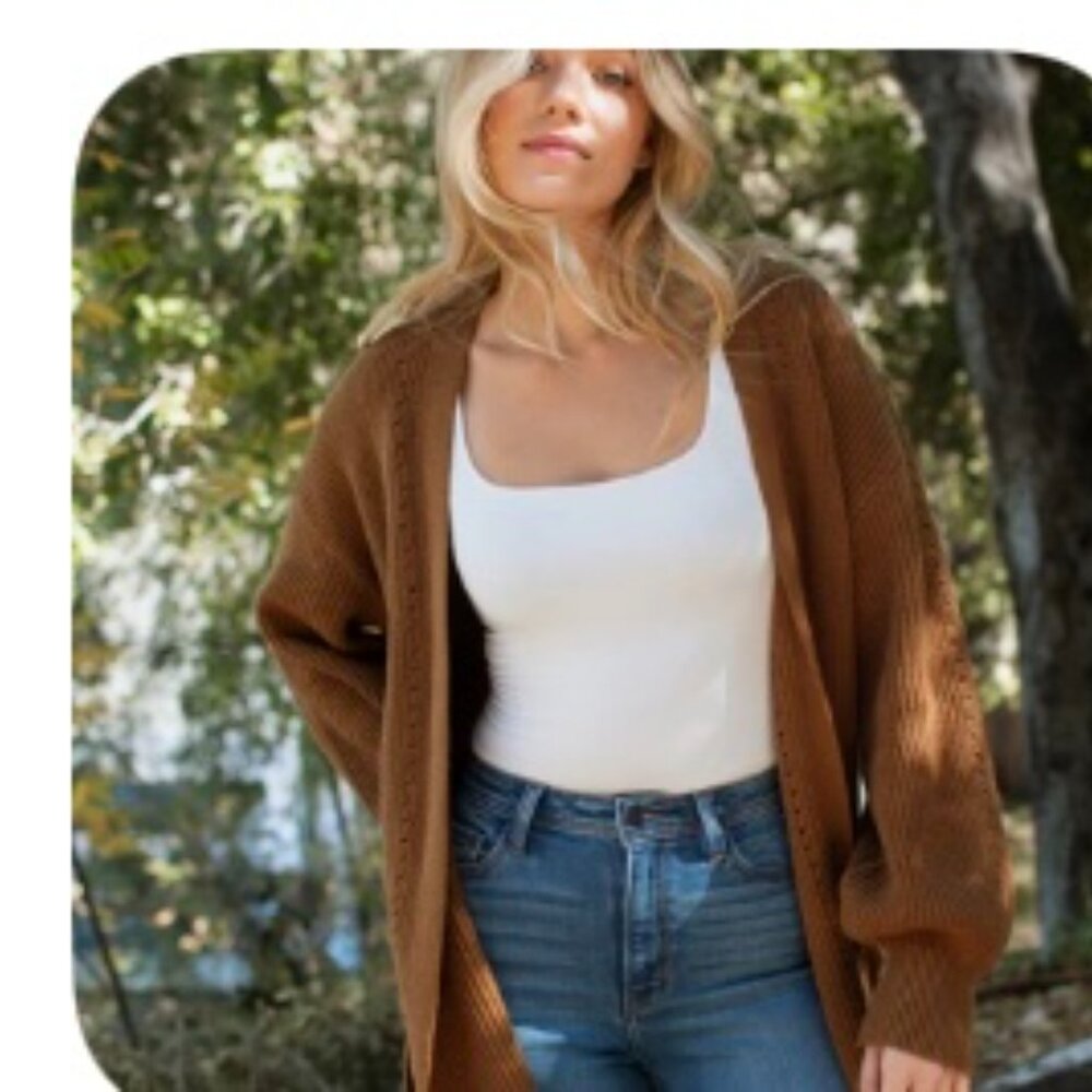 CJLA Adelaide Cardigan in Rust/Brown Size S
